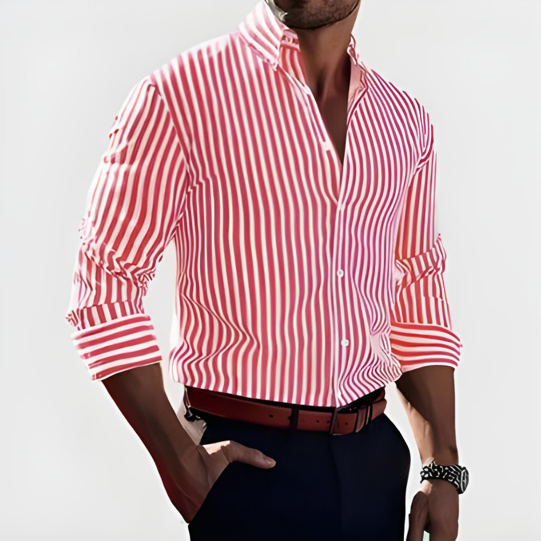 MIRAVO | Chemise rayée pour hommes – Élégante & Confiant