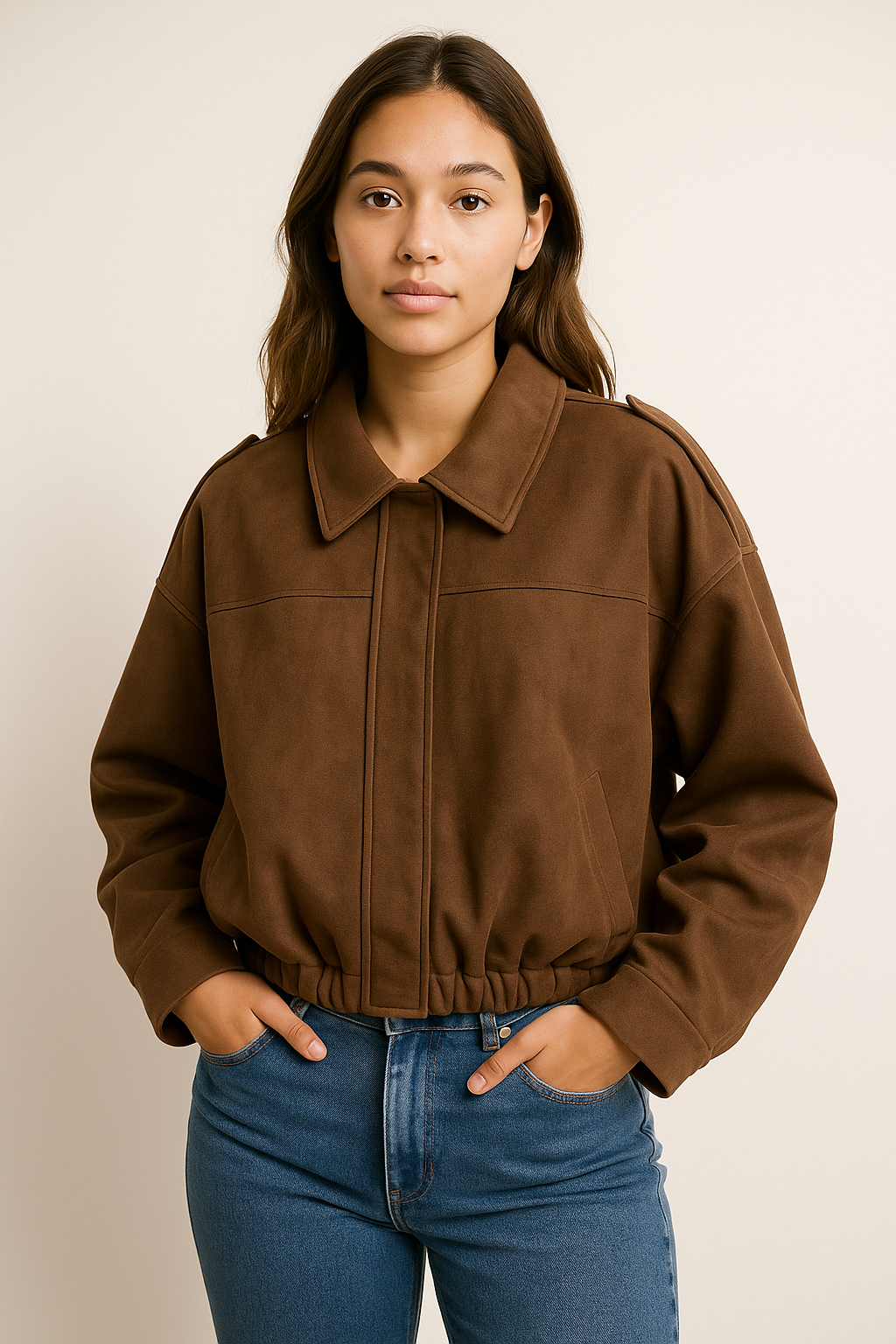 La Veste Intemporelle en Daim Éco