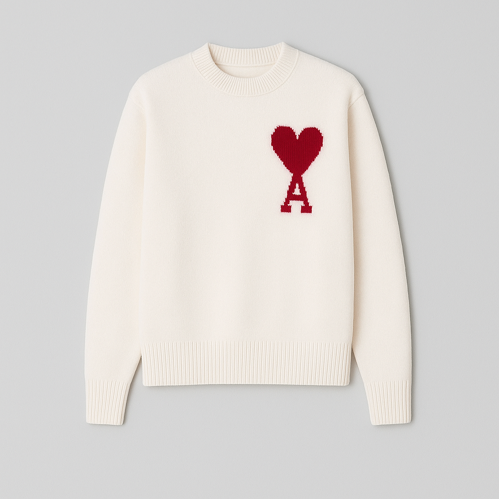 Aimée | Pull en laine luxe avec cœur